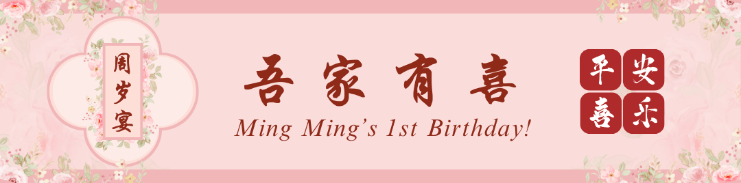 敏敏的周岁宴 Ming Ming’s 1st Birthday
